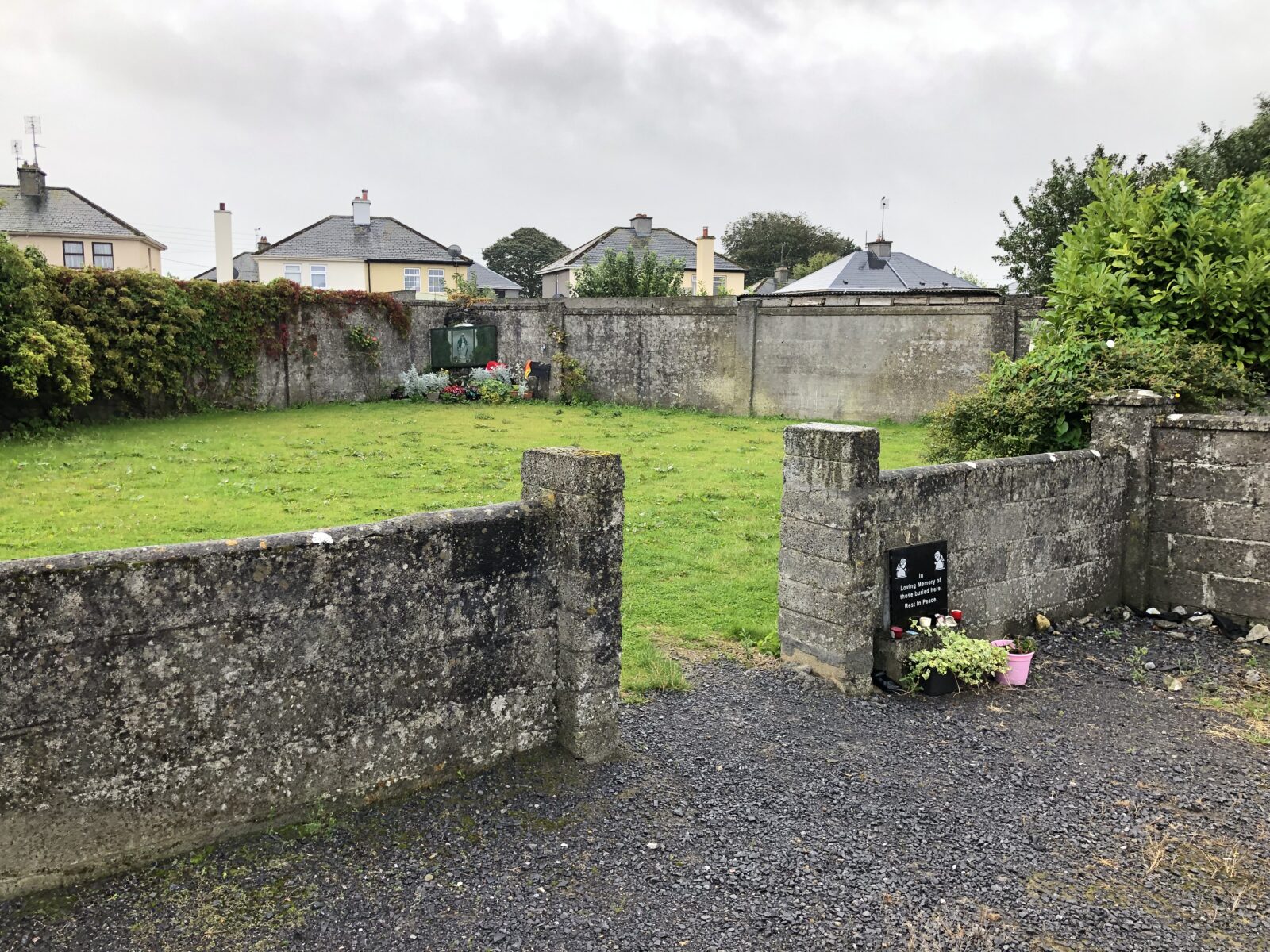 The site of the mass grave at the Bon Secours Mother and Baby Home, Tuam