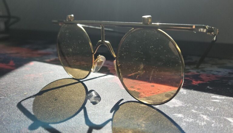 sunglasses on the table